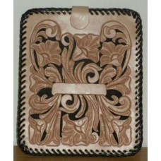 Handmade Leather I Pad 2 Cover Flower.